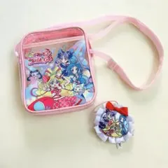 キミとアイドルプリキュア　ショルダーバッグ　クリアバッグ　ポシェット　　ピンク