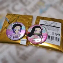 鬼滅の刃　ニジゲンノモリ　ネオン缶バッジ　2点セット　胡蝶しのぶ　竈門禰豆子