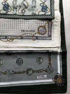 メンズ　ハンカチ　トラサルディ　ベルメゾン　3枚セット