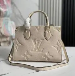 Louis Vuitton ベージュレザーショルダーバッグ
