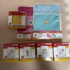 一番くじ　スーパーマリオ　グラス、小皿、巾着　7個セット