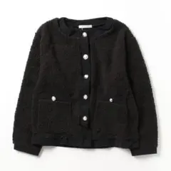 Dream garden ゆったりノーカラーボアコート　 ジャケット　韓国