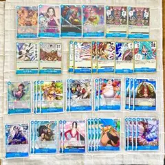ワンピースカード　青　デッキパーツ　エース　ハンコック　クロコダイル　SR