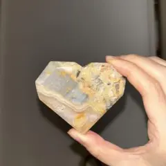 クレイジーレースアゲート カクカクハート 天然石 置物