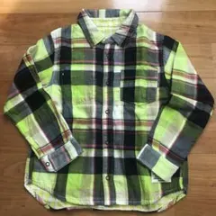 リバーシブルBREEZE チェック柄 長袖シャツ 130