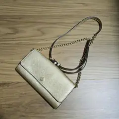美品 MICHAEL KORS マイケル・コース チェーンウォレット ゴールド
