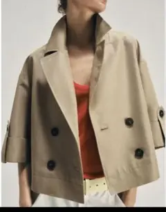完売品】ZARA ショート丈ショートスリーブトレンチコート XS 新品タグ