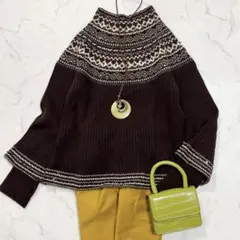 高級感✨ティービー センソユニコ ビジュー付ニット カシミヤ アームカバー付