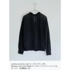 audrey and john wad ／ブラック シアーニット トップス