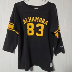 60s復刻　Champion　ランタグ　フットボールTシャツ　7分丈