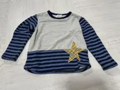 キッズ 長袖カットソー 星柄 ボーダー