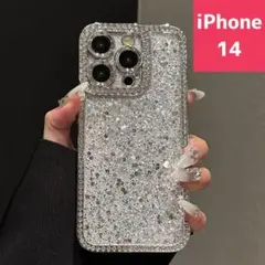 iPhone14 キラキラ 可愛い スマホケース おしゃれ 人気 シルバー