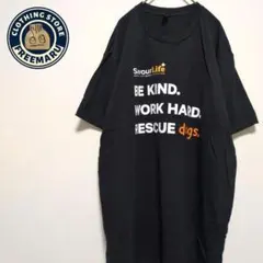 Tシャツ　半袖　プリント　綿100%　黒　XL　USA古着