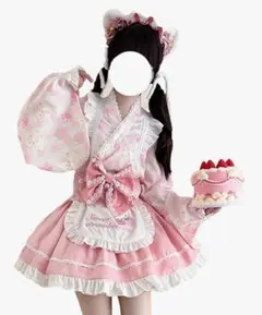 y2k 00s 浴衣ドレス　ロリータ　リボン　いちご　レース　150 地雷系 y2k 00s 浴衣ドレス ロリータ リボン いちご レース 150 地雷系