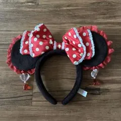ミニーマウス風カチューシャ 赤い水玉