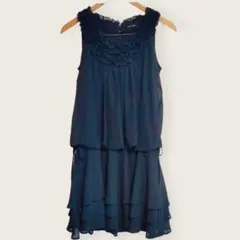 【新品未使用】L'EST ROSE ノースリーブワンピース シフォン 黒