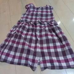 BeBe チェック柄 ノースリーブワンピース 130