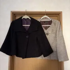 ショート丈Aラインジャケット ★2着セット