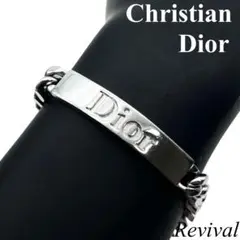 【美品☆現行】ディオール　RIBBON ロゴ　喜平　チェーン　ブレスレット Christian Dior ディオール ブレスレット RIBBON リボン