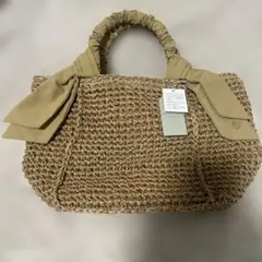 カゴ　バック　夏　未使用　送料込み　ベージュ　カシュカシュのサムネイル