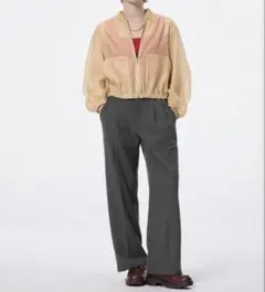 m*様 GU ジーユー タックワイドパンツ Mサイズ グレー