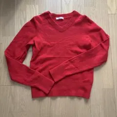 ミラオーウェン　ウール100%ニット Vネック 長袖 0サイズ