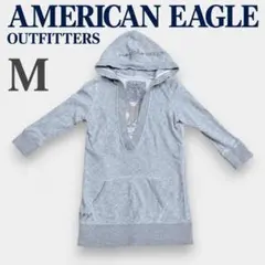 AMERICAN EAGLE アメリカンイーグル ロングパーカー M グレー 秋