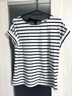 しまむらAvail ボーダー 半袖Tシャツ バックリボンのサムネイル