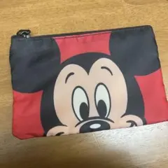 ミッキーマウス ポーチ 赤黒