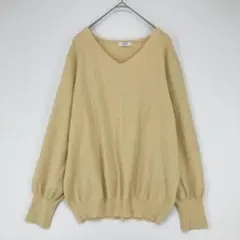 a.v.v イエロー Vネックニット プルオーバー XLサイズ