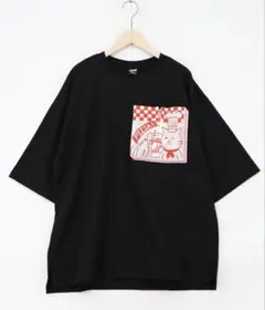 スカラーパリティ　362101：ポケットギミック付き ピザ屋ネコ＆クマ柄Tシャツのサムネイル