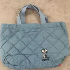 スヌーピー SNOOPY キルティングショルダーバッグ 水色