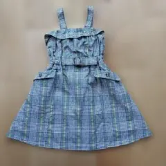 チェック柄 ジャンバースカート