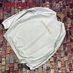 2000s UMBRO スウェット Lグレー 系 刺繍ロゴ 配色パイピング 良好