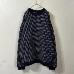 【超希少XXL】80s L.L.Bean バーズアイ ニット ノルウェー製