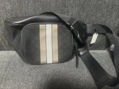 コーチ ストライプデザイン ウエストポーチ