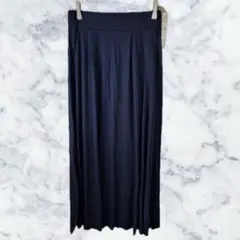 新品SLOBE IENAウエストゴムロングフレアスカートネイビー無地定番1917