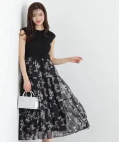 【PROPORTION】ニットドッキングティアードワンピース　ワンピース