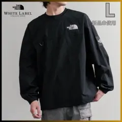 韓国限定 ノースフェイス アルバニー EX クルーネック 黒 M ロンT 正規