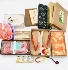 和装小物まとめ売りセット草履 がま口 財布 和装バッグ 下駄 福袋 新品含む