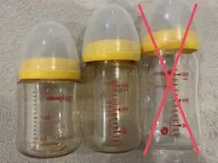 【pigeon】母乳実感　哺乳瓶 160ml 3本セット　ガラス・プラスチック
