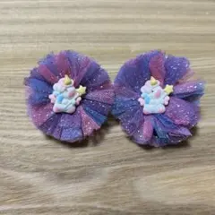 【ハンドメイド】ユニコーン☆夢かわヘアゴム【かわいい】