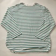 クラシカルエルフ ボーダー長袖Tシャツ 綿100% ゆったり Fのサムネイル