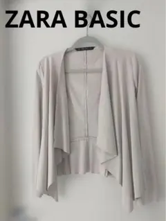 スエード調 オープンフロントジャケット