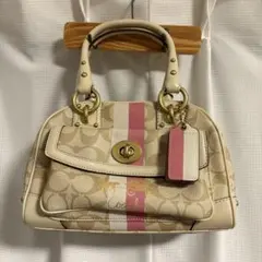 Coach ハンドバッグ ベージュ ピンク 中型