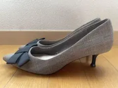Masayo様専用美品 ZARA チェックリボンパンプス　37のサムネイル