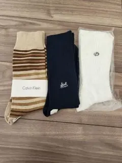 Calvin Klein 他メンズ ソックス 3足セット 25-27cm