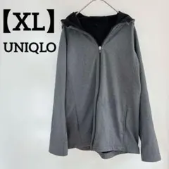 UNIQLO【XL】ユニクロ　グレー フルジップ パーカー　フリース　レディース