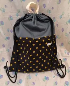 体操服袋☆ナップサックタイプ☆お着替え袋☆星柄☆持ち手つき☆男の子のサムネイル