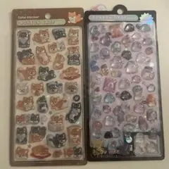 【2枚セット】ボンボンドロップシール　おばけ　しば犬